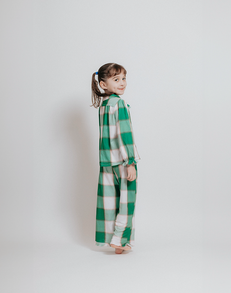 Santa Plaid Corte Niña