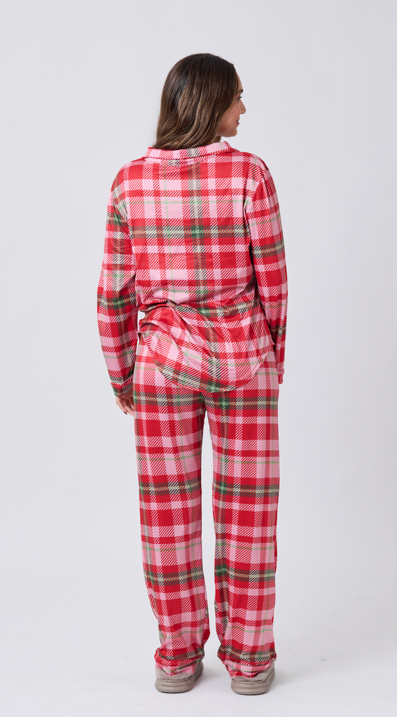 Pink Plaid Mujer