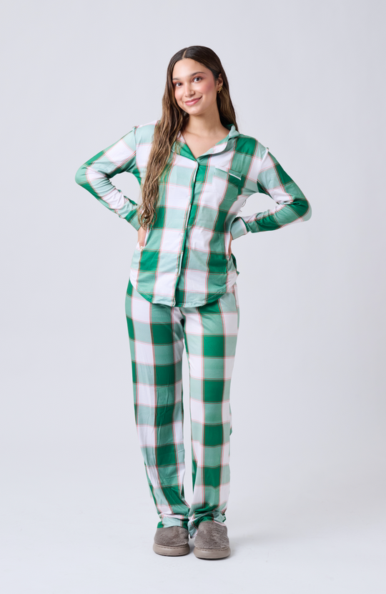 Santa Plaid Mujer